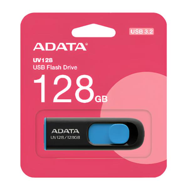 MEMORIA USB 128GB ADATA UV128 USB-A  3.2 GEN 1 AUV128-128G-RBE NEGRO / AZUL