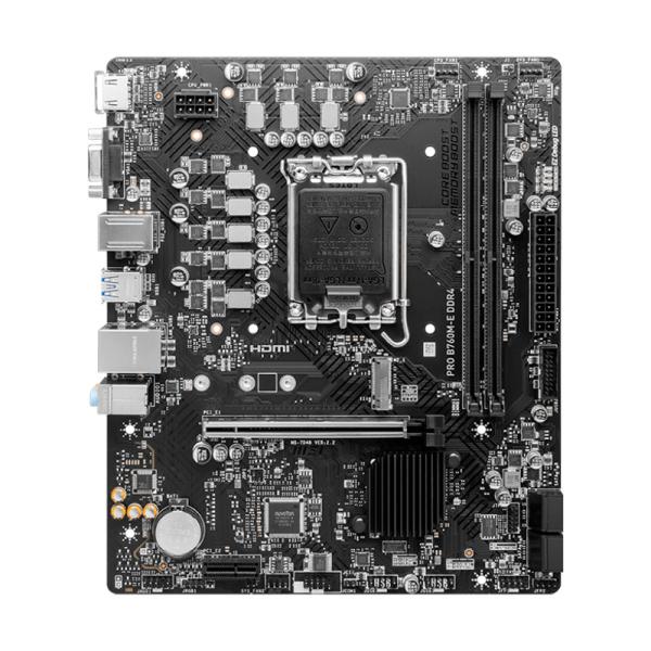TARJETA MADRE MSI PRO B760M-E DDR4 LGA 1700 M-ATX 911-7D48-061 NEGRO