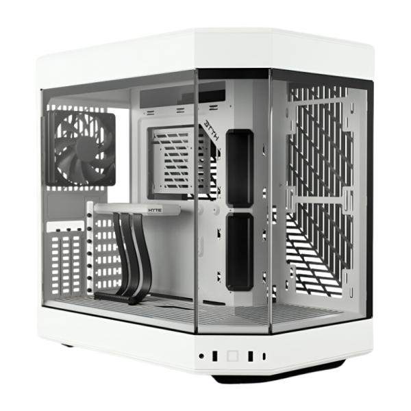 CASE GAMING HYTE Y60 MID TOWER VENTILADORES 3 DE 120MM CON VIDRIO FRONTAL, LATERAL Y ESQUINA CS-HYTE-Y60-WW BLANCO