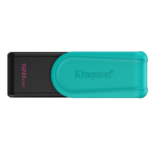 MEMORIA USB 128GB KINGSTON DATA TRAVELER EXODIA S USB-A 3.2 GEN 1 CON TAPA GIRATORIA DTXS/128GB NEGRO / TURQUESA