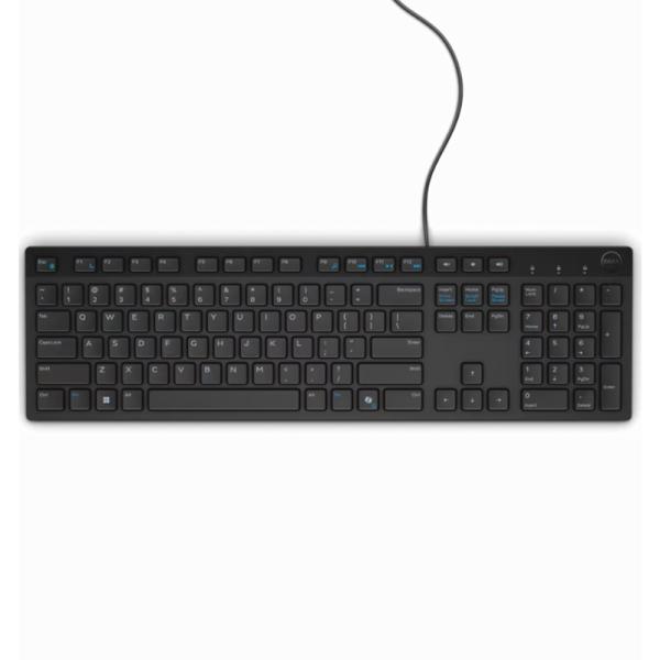 TECLADO STANDARD DELL KB216 MEMBRANA ALÁMBRICO USB INGLES KB216-BK-US NEGRO
