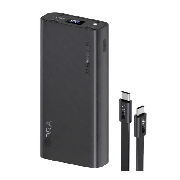 POWER BANK 1 HORA GAR158N 20000 MAH CARGA RÁPIDA 22.5W NEGRO