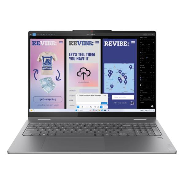 LAPTOP LENOVO YOGA 7I 2-IN-1 16ILL10 INGLES 16 PULG TOUCH INTEL ULTRA 7 256V 16GB RAM LPDDR5X 512GB SSD INTEL ARC 140V WIN 11 HOME 83JT0047US GRIS