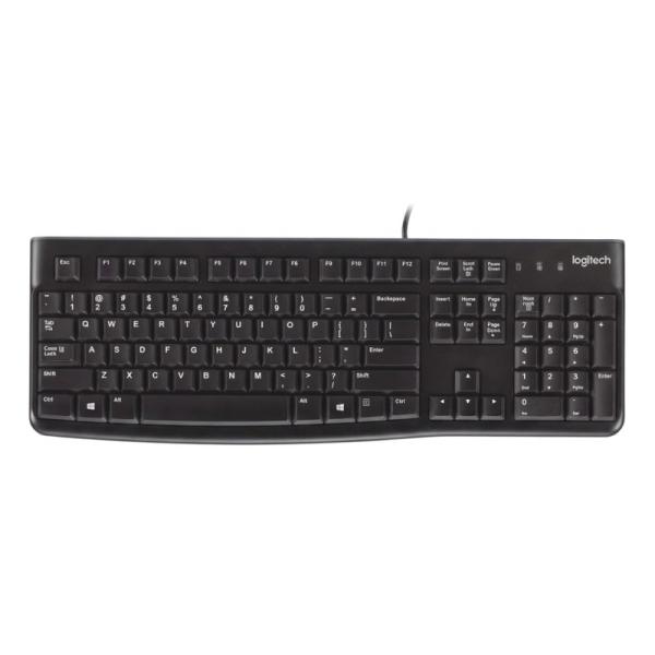 TECLADO LOGITECH K120 CORDED ALÁMBRICO USB INGLÉS 920-002478 NEGRO